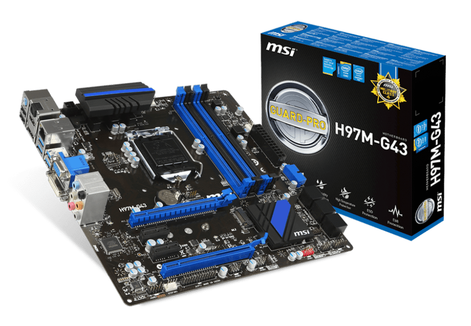 For sale: cheap and cheerful mATX motherboard in striking blue and black. Enquire within for details.